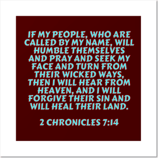 Bible Verse 2 Chronicles 7:14 Posters and Art